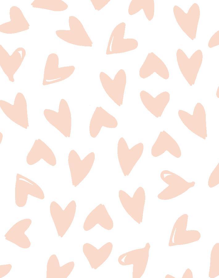 hearts pink on white