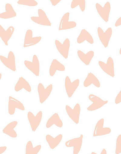 hearts pink on white