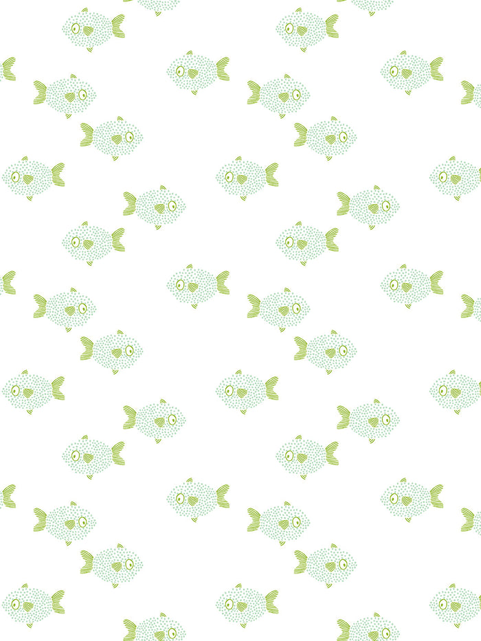 'School of Fish' Wallpaper by Tea Collection - Aventurine