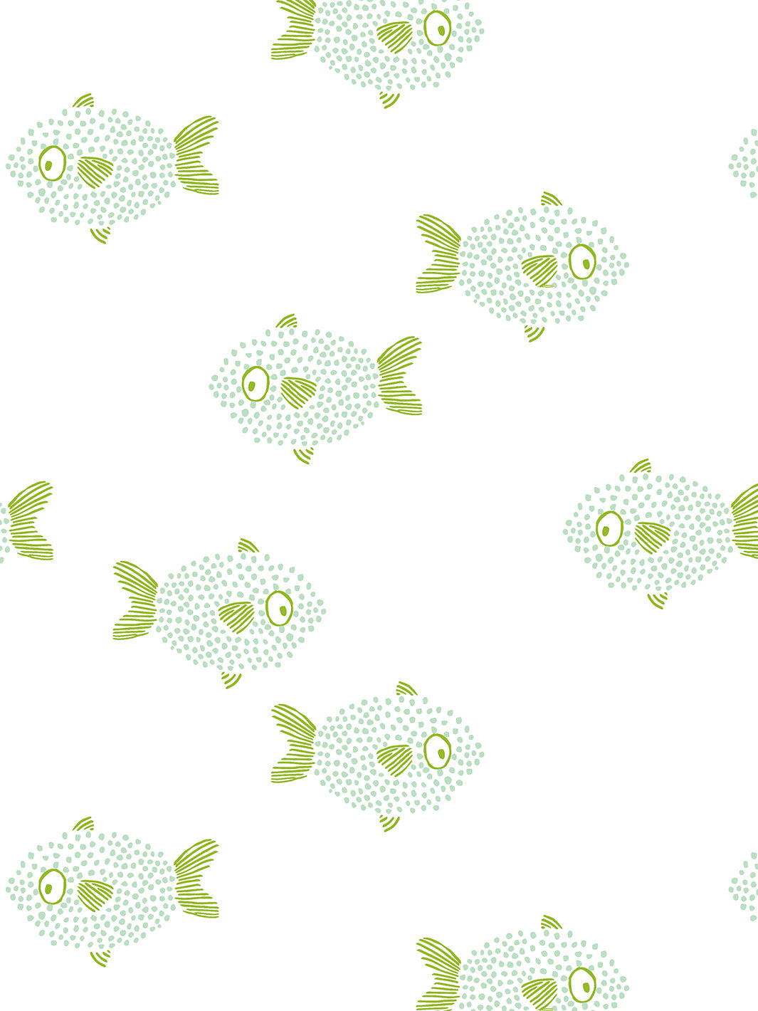 'School of Fish' Wallpaper by Tea Collection - Aventurine