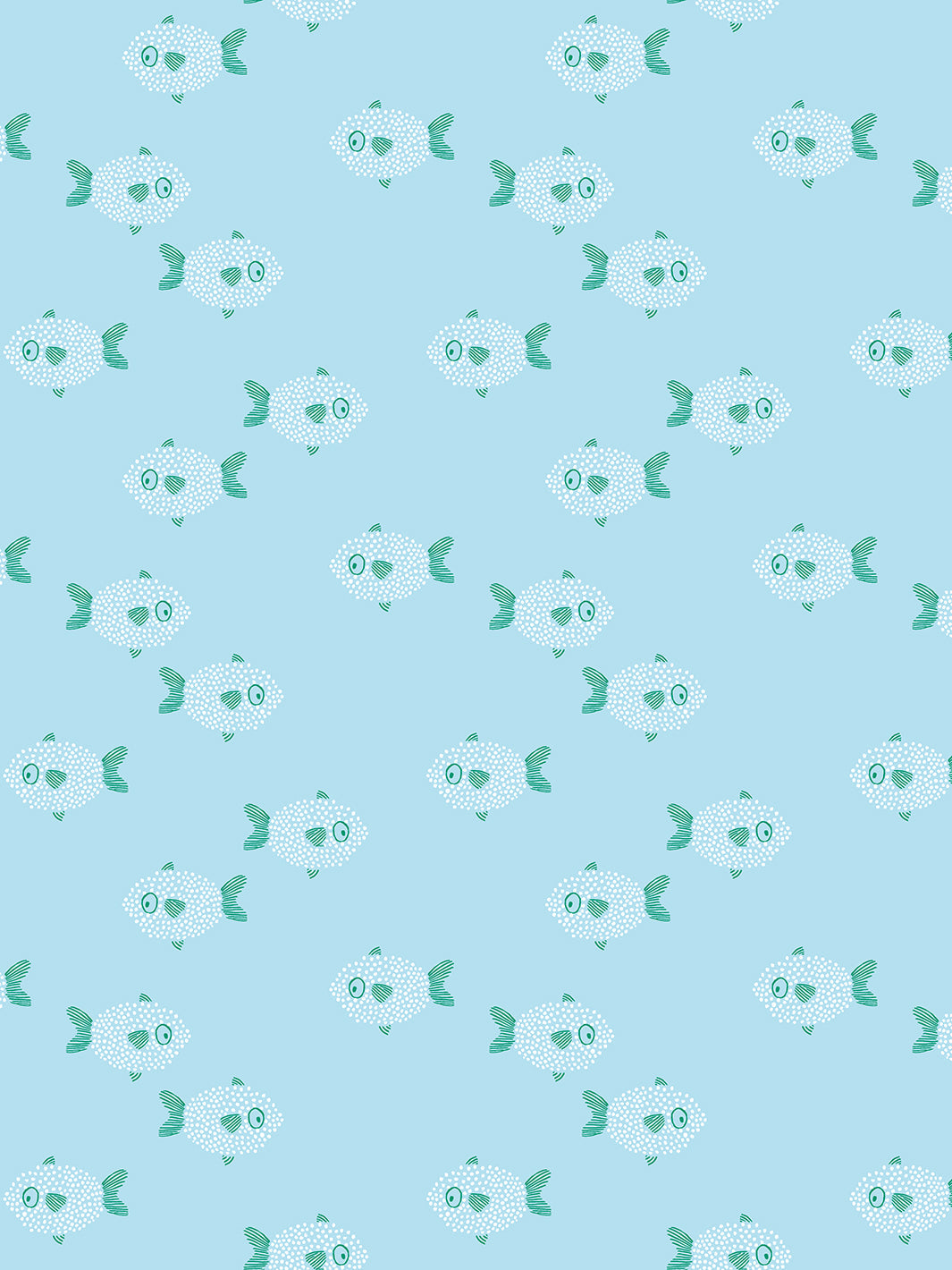 school of fish wallpaper by tea collection blue