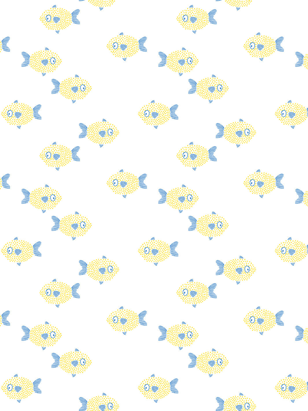 'School of Fish' Wallpaper by Tea Collection - Daffodil