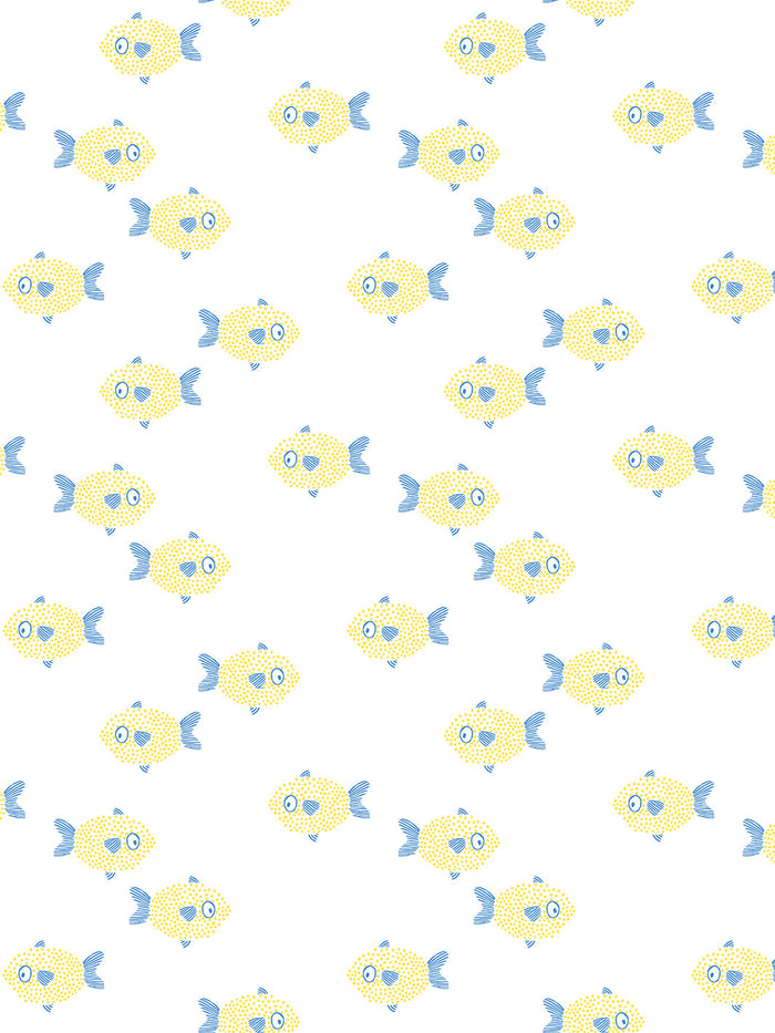 'School of Fish' Wallpaper by Tea Collection - Daffodil