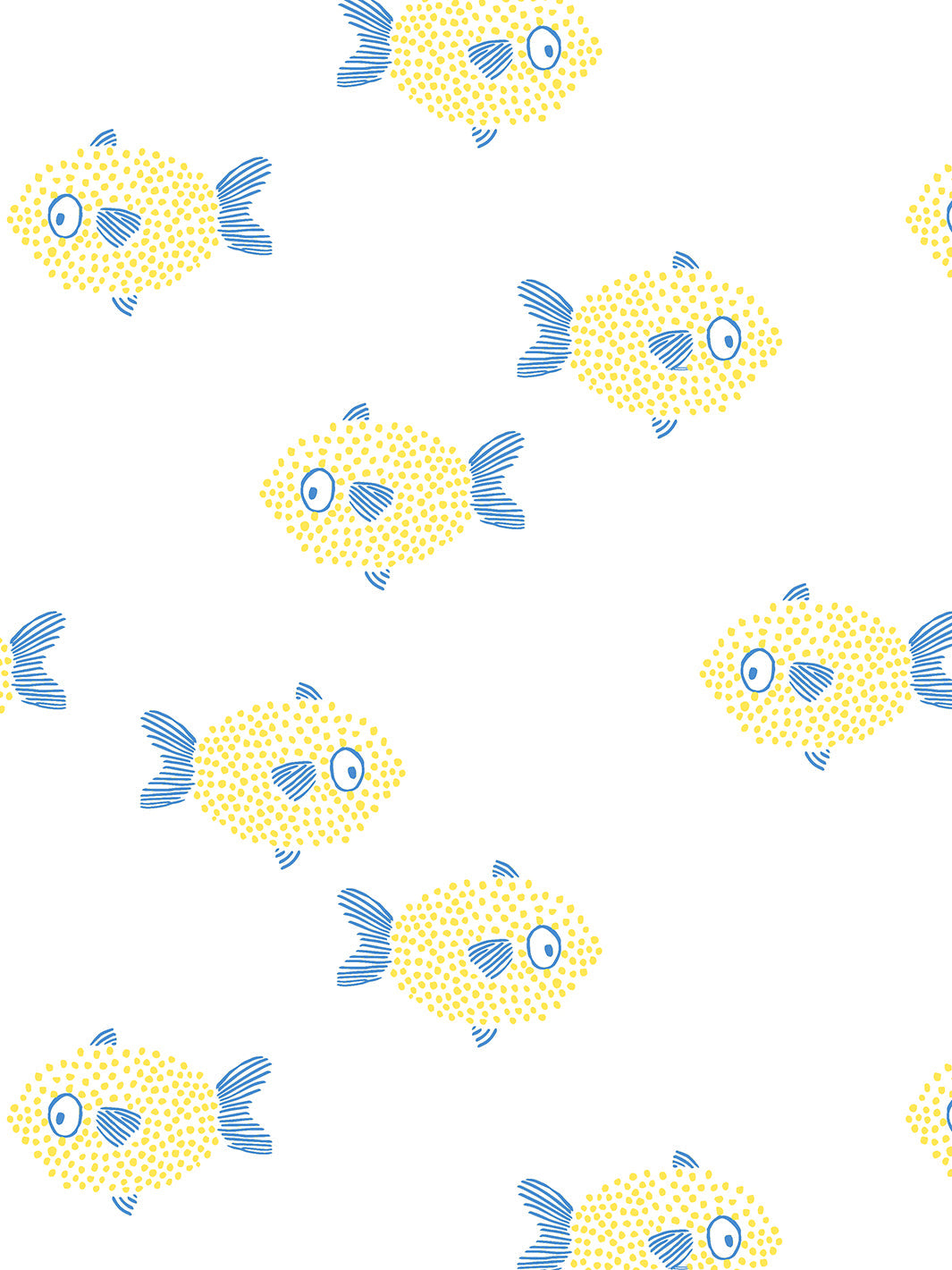 'School of Fish' Wallpaper by Tea Collection - Daffodil