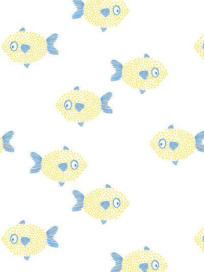 'School of Fish' Wallpaper by Tea Collection - Daffodil