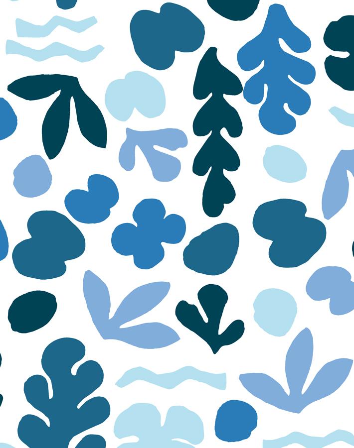 'Small Sea Garden' Wallpaper by Tea Collection - Blue