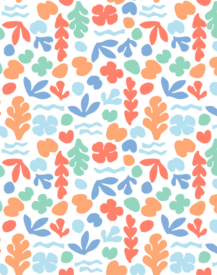 'Small Sea Garden' Wallpaper by Tea Collection - Caribbean