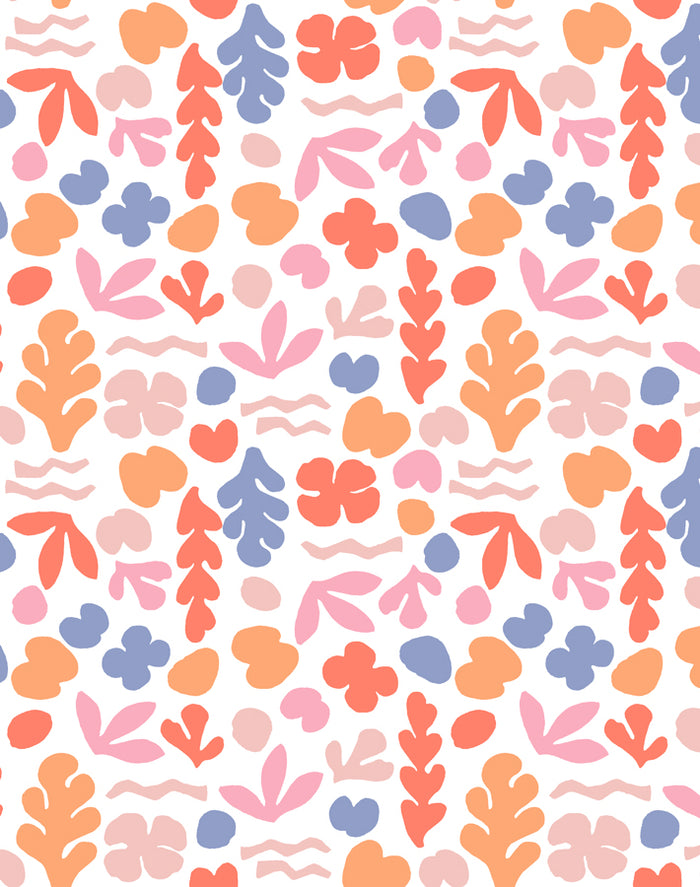 'Small Sea Garden' Wallpaper by Tea Collection - Coral / Pink