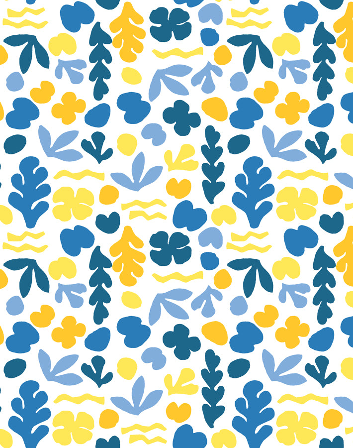 sea garden small gold blue