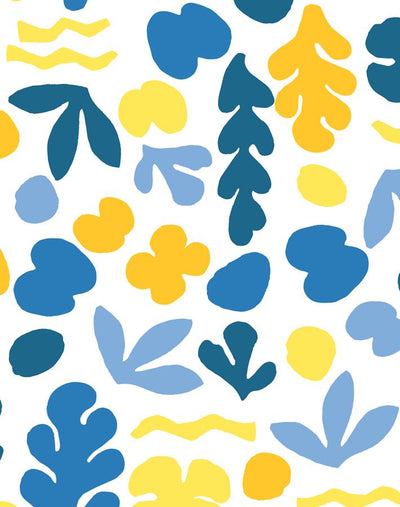 sea garden small gold blue