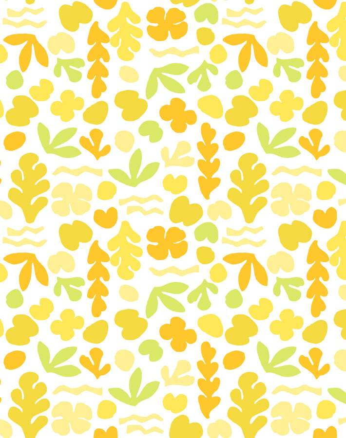 'Small Sea Garden' Wallpaper by Tea Collection - Yellow