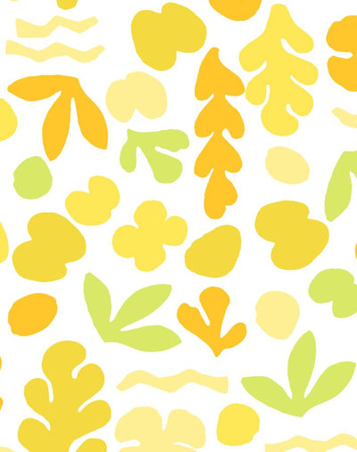 'Small Sea Garden' Wallpaper by Tea Collection - Yellow