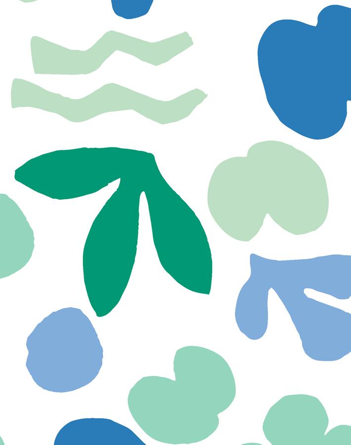 'Sea Garden' Wallpaper by Tea Collection - Azure Aqua
