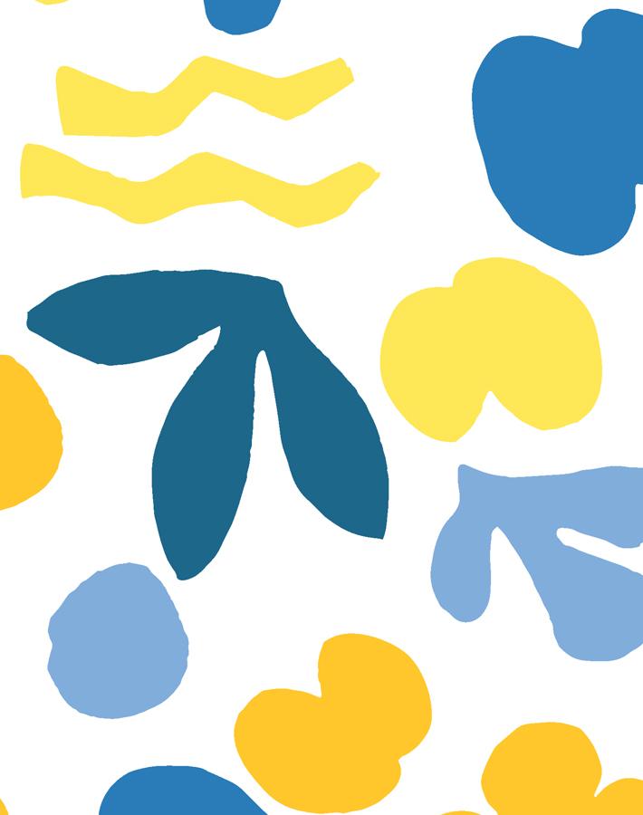 'Sea Garden' Wallpaper by Tea Collection - Gold Blue