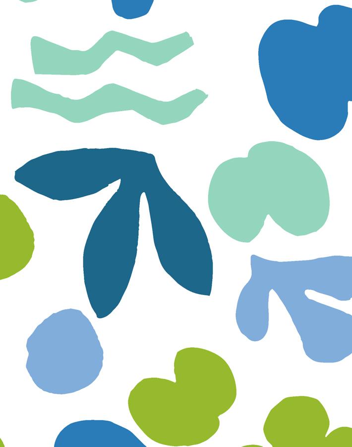 'Sea Garden' Wallpaper by Tea Collection - Lapis Lime
