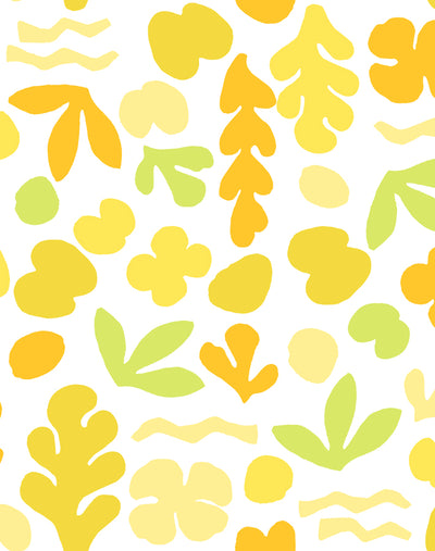 'Sea Garden' Wallpaper by Tea Collection - Yellow