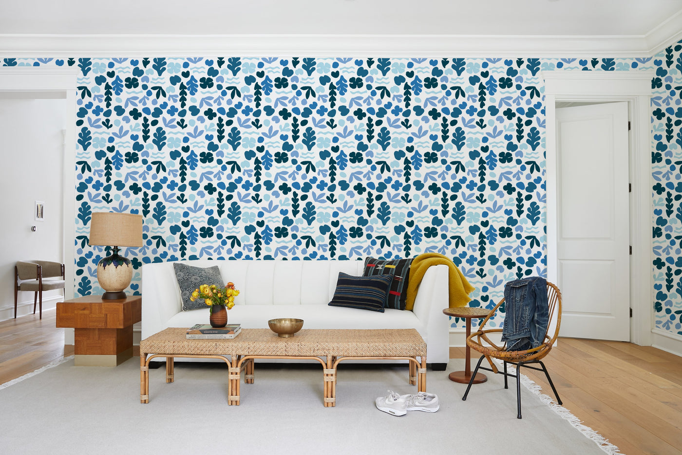 'Small Sea Garden' Wallpaper by Tea Collection - Blue