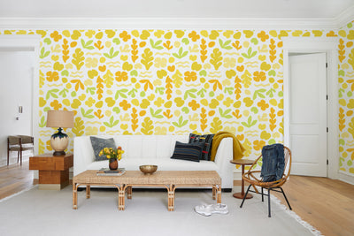 'Sea Garden' Wallpaper by Tea Collection - Yellow