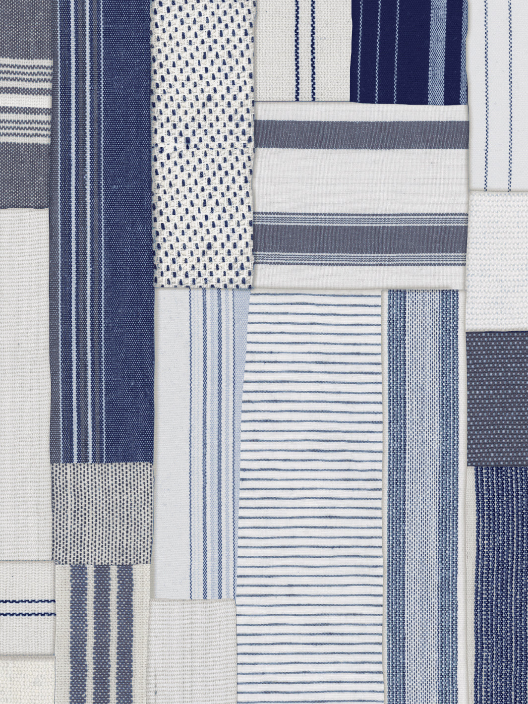 'Shirting Patchwork' Wallpaper by Chris Benz - Blue