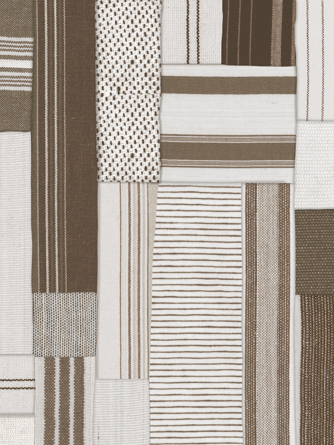 'Shirting Patchwork' Wallpaper by Chris Benz - Dark Neutral