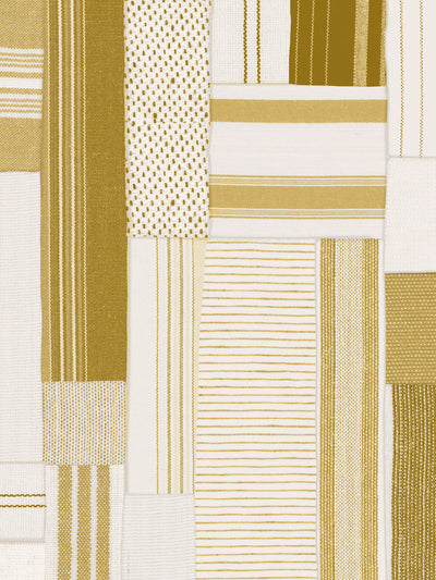 'Shirting Patchwork' Wallpaper by Chris Benz - Goldrod