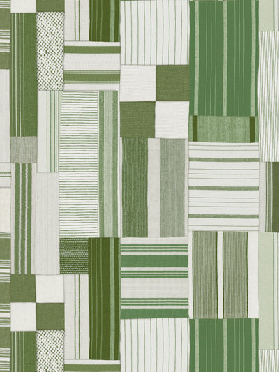 shirting patchwork wallpaper chris benz green
