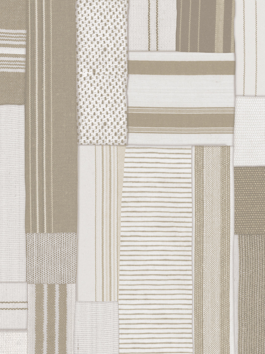 'Shirting Patchwork' Wallpaper by Chris Benz - Khaki