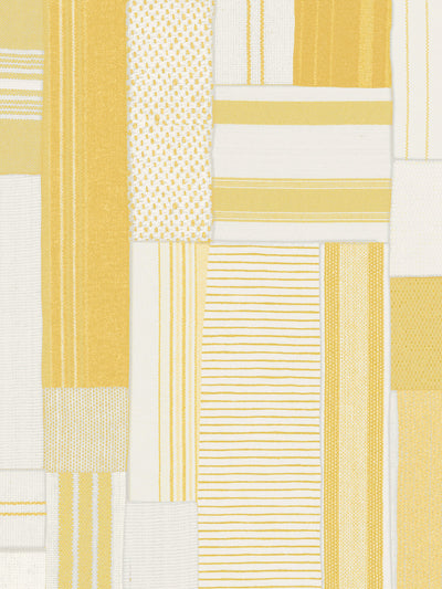 'Shirting Patchwork' Wallpaper by Chris Benz - Light Yellow