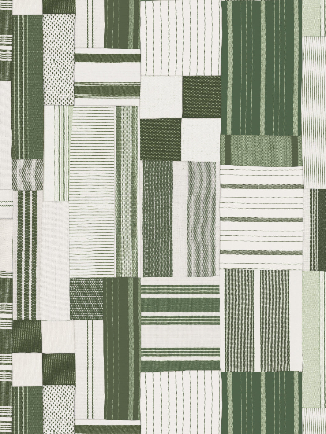 shirting patchwork wallpaper chris benz olive