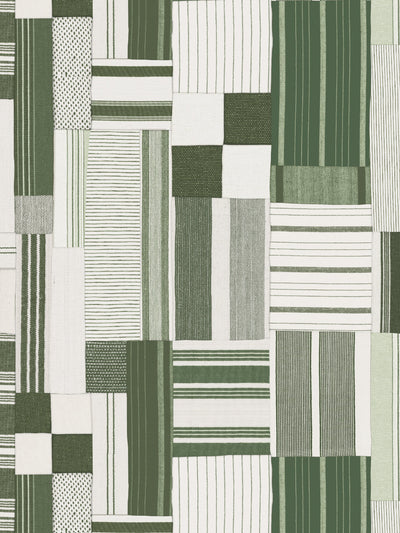 shirting patchwork wallpaper chris benz olive