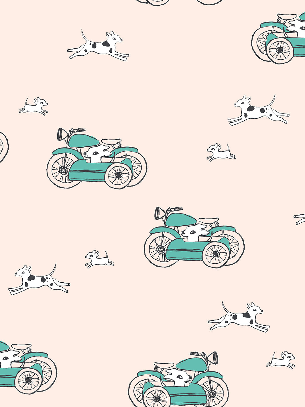sidecar wallpaper by tea collection peach