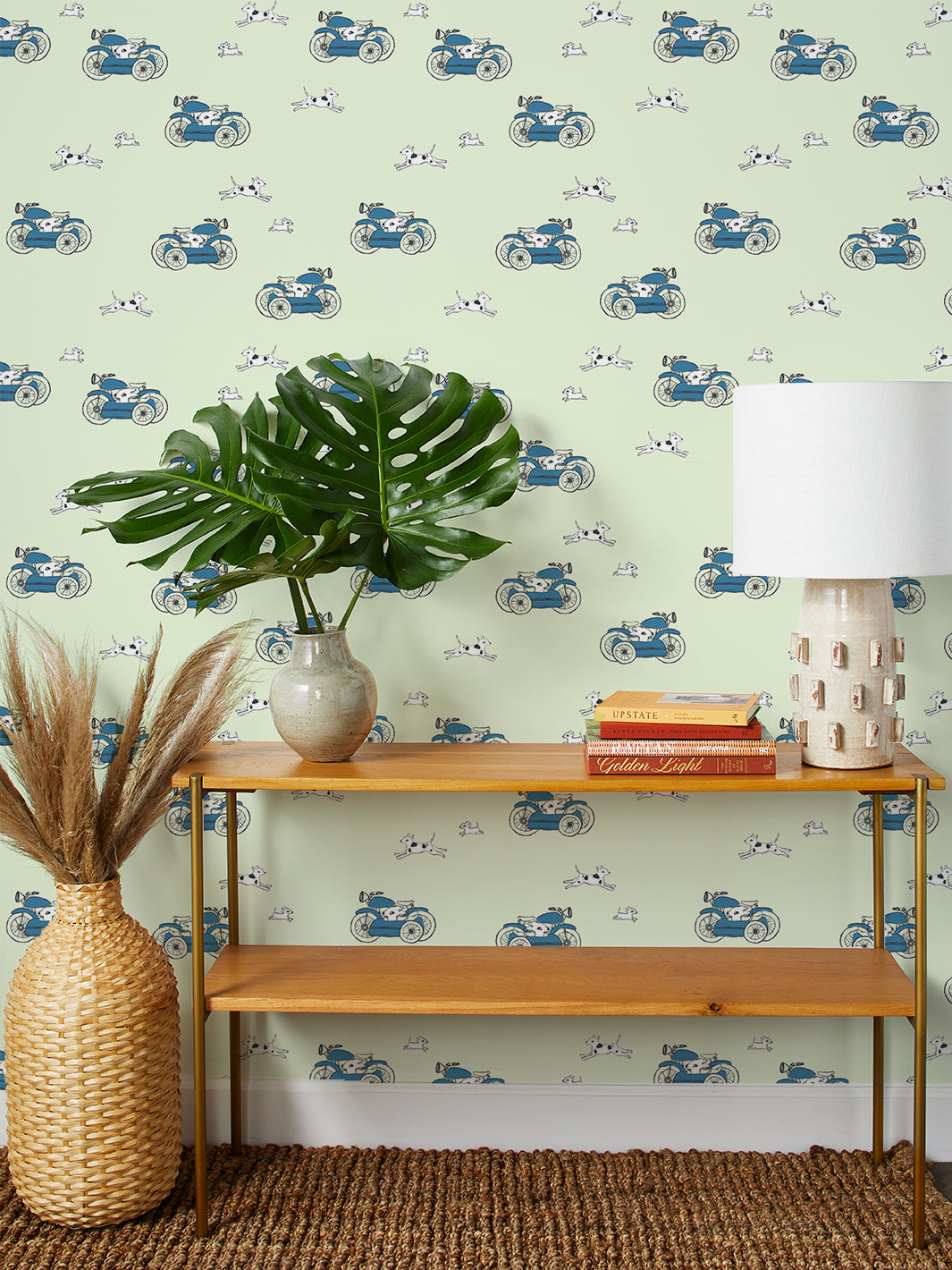 sidecar wallpaper by tea collection pistachio