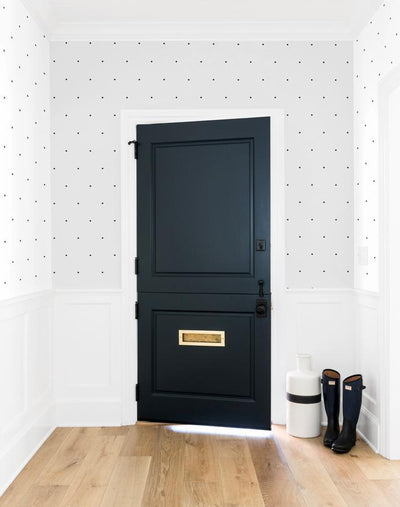 'Signature Dot' Wallpaper by Sugar Paper - Navy On White