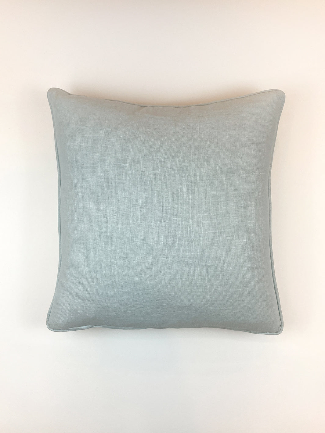 'Solid Throw Pillow - Light Blue on Linen