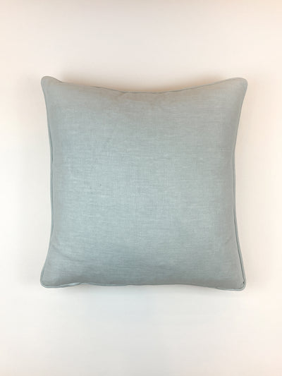 'Solid Throw Pillow - Light Blue on Linen