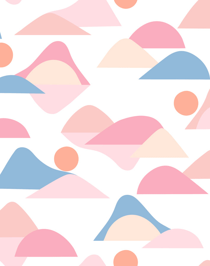 'Slopes' Wallpaper by Tea Collection - Bubblegum