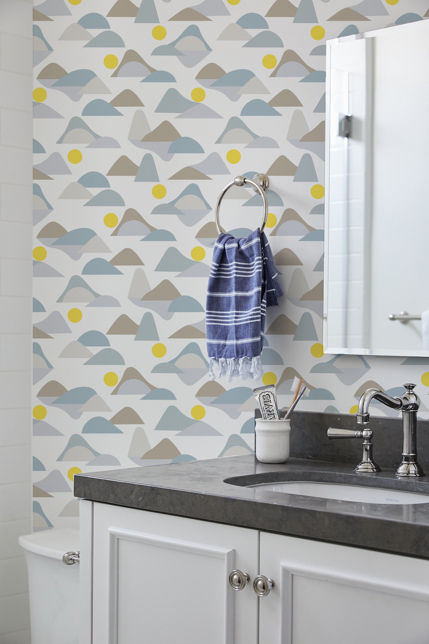 'Slopes' Wallpaper by Tea Collection - Gray