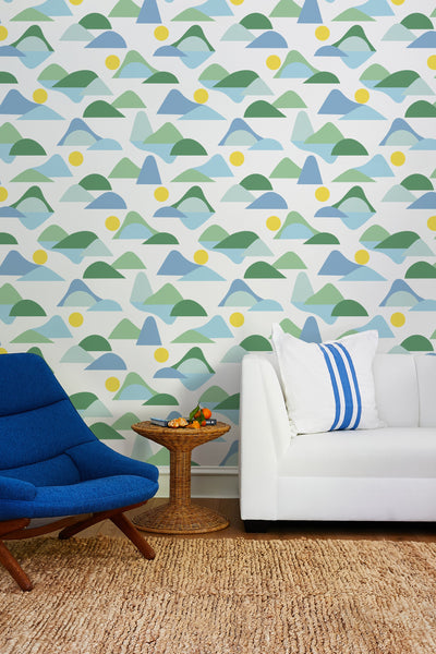 'Slopes' Wallpaper by Tea Collection - Green