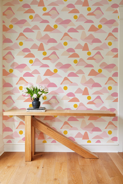 'Slopes' Wallpaper by Tea Collection - Pink