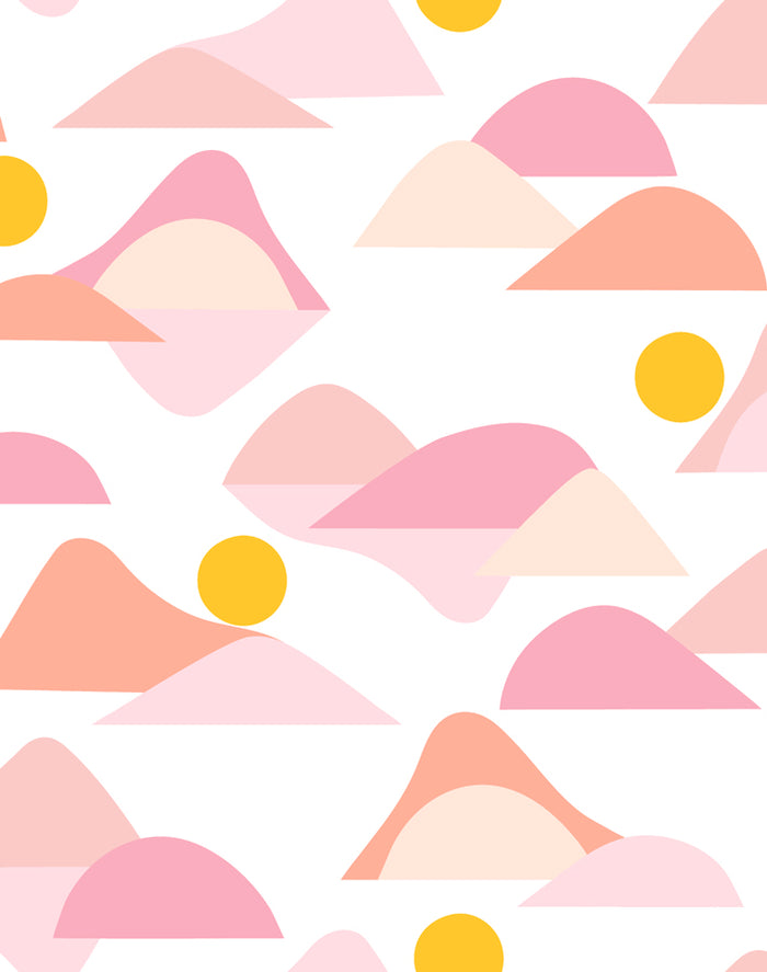 'Slopes' Wallpaper by Tea Collection - Pink