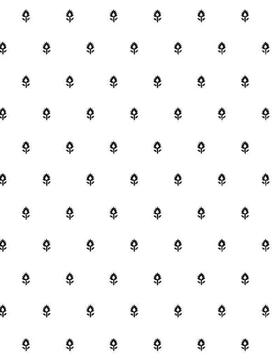 tiny block print black on white