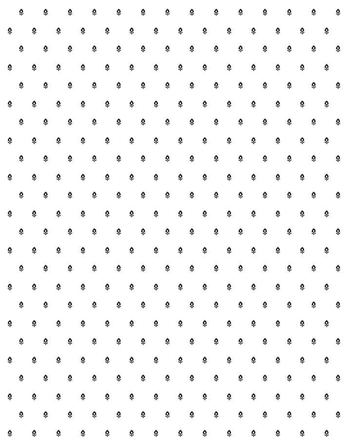 'Tiny Block Print' Wallpaper by Sugar Paper - Black On White