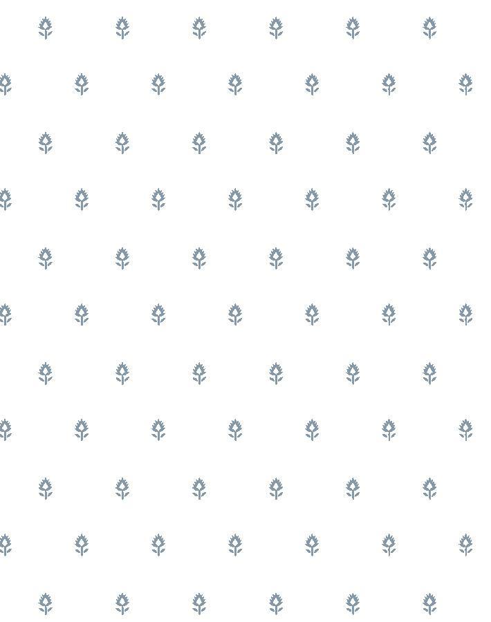 'Tiny Block Print' Wallpaper by Sugar Paper - French Blue On White