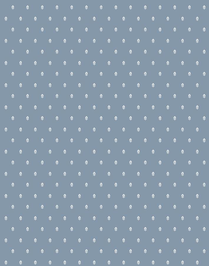 'Tiny Block Print' Wallpaper by Sugar Paper - French Blue