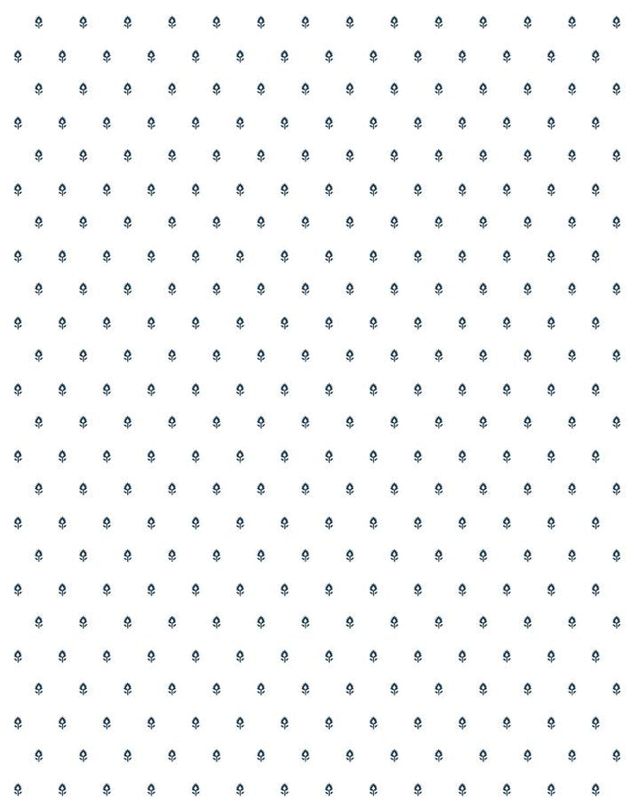 'Tiny Block Print' Wallpaper by Sugar Paper - Navy On White