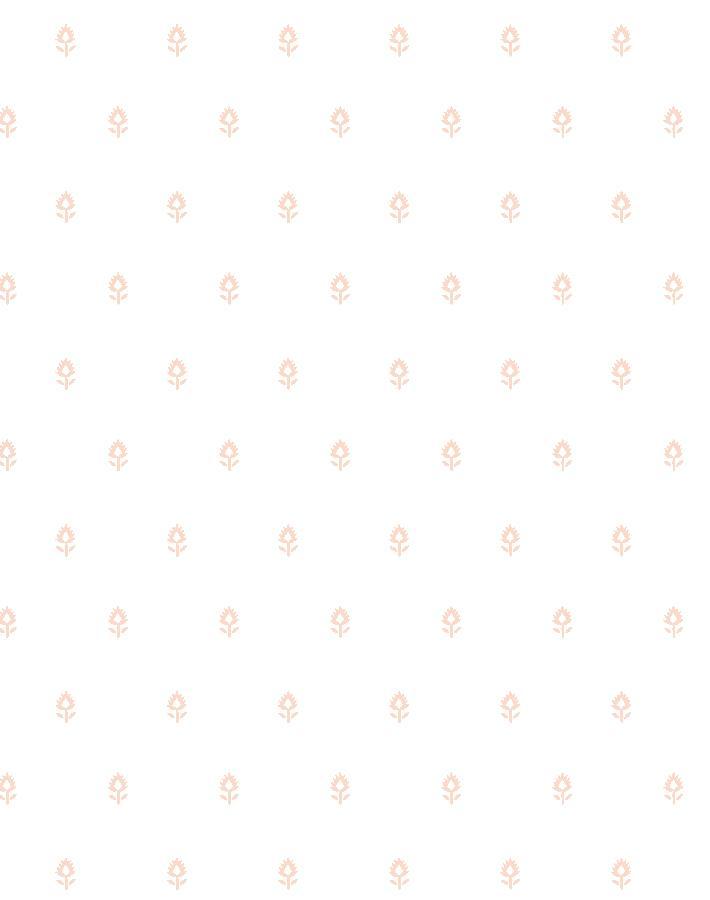 'Tiny Block Print' Wallpaper by Sugar Paper - Pink On White