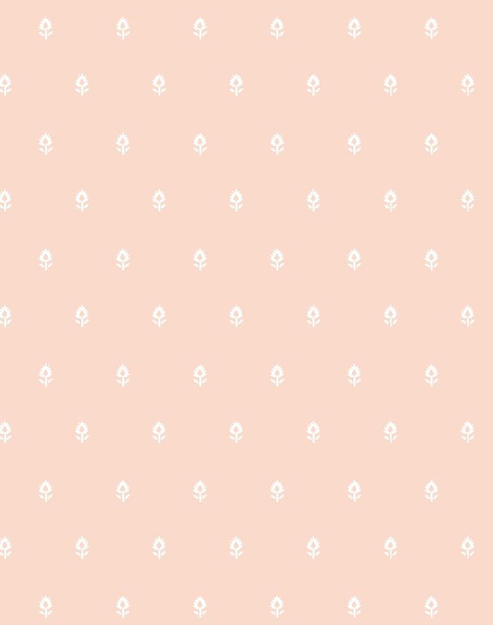 'Tiny Block Print' Wallpaper by Sugar Paper - Pink