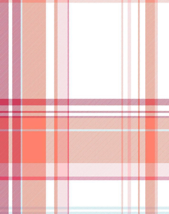 'Sofia Plaid' Wallpaper by Wallshoppe - Berry