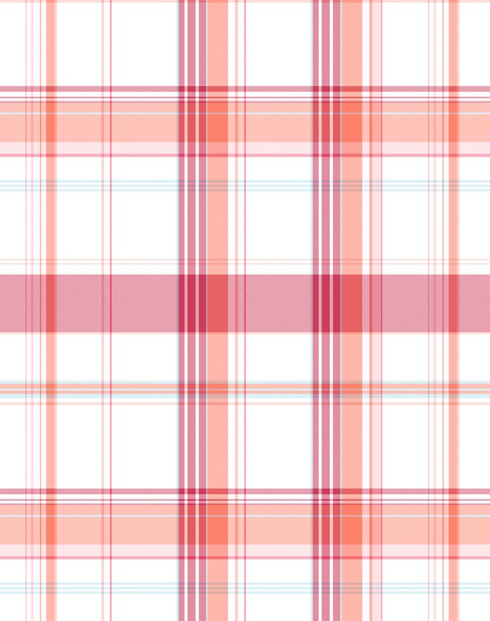 'Sofia Plaid' Wallpaper by Wallshoppe - Berry