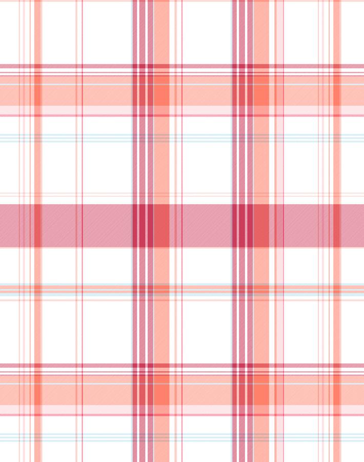 'Sofia Plaid' Wallpaper by Wallshoppe - Berry